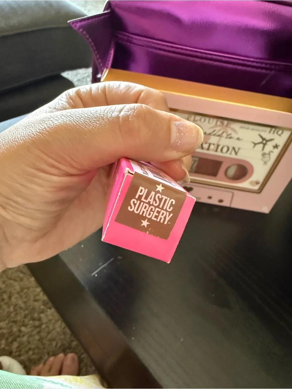 Jeffree Star Metallic Purple Makeup Bag